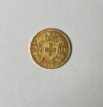 1 gold coin: 20 F Helvetica 1927
