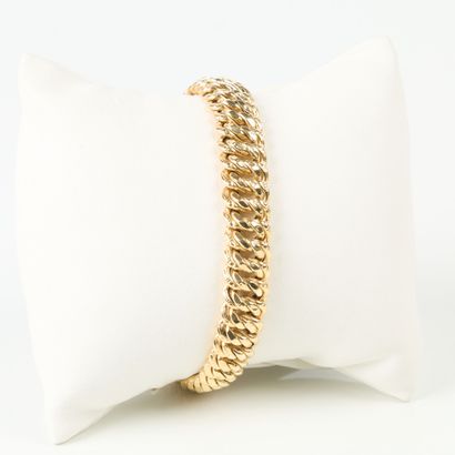 American-style gold bracelet. 19 cm. 16,45...