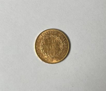 1 gold coin: 20 FF Génie 1895 A