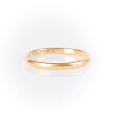 Gold wedding band (750‰). TDD 59-60. 2.3...