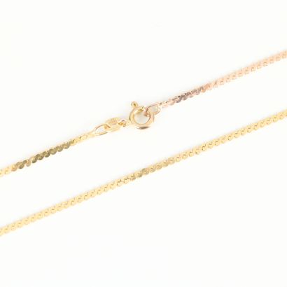 Fancy gold chain. 37 cm. 375/1000. 3,36 ...