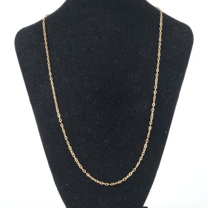 Gold oval chain. 52 cm. 4,64 g