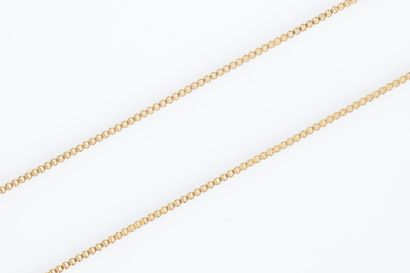 Square link gold chain. 2.76 g - 42 cm