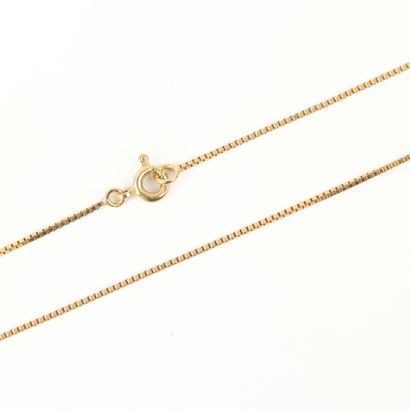 Gold baby chain, square link. 40 cm. 2.40...