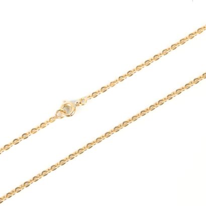 Gold oval chain. 46 cm. 6.24 g