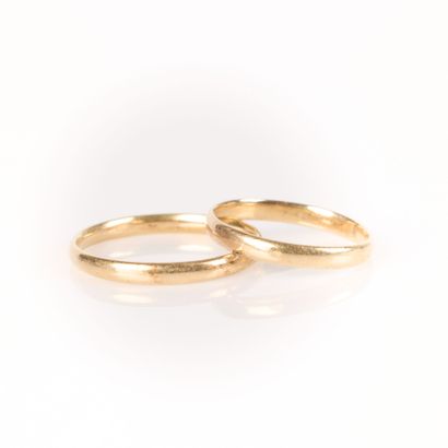 Lot:
- 1 gold wedding band (750‰). TDD 60....