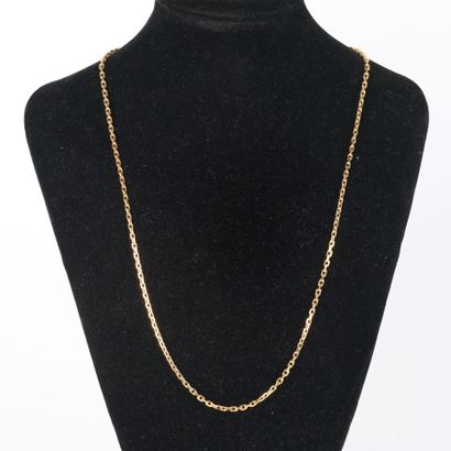 Gold chain (750‰) forçat link. Length: 45...