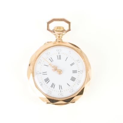 Guilloché, engraved and faceted gold collar...