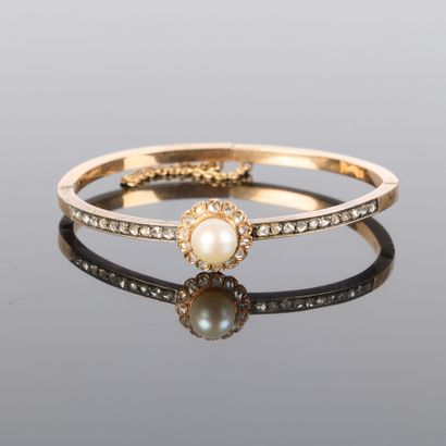 Rose gold (750‰) articulated link bracelet...