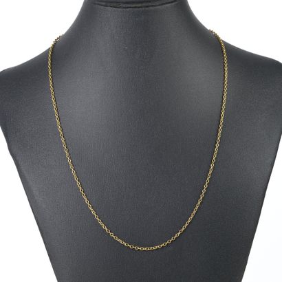 Gold oval chain. 53 cm. 6.94 g