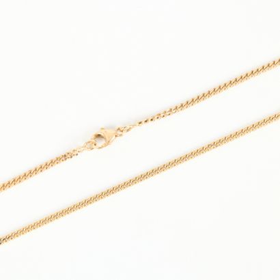 Gold curb chain. 65 cm. 9.24 g. 18 K