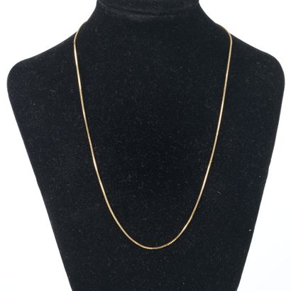 Gold baby chain, square link. 40 cm. 2.40...