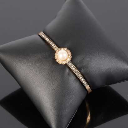 Rose gold (750‰) articulated link bracelet...