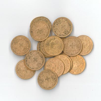 20 monnaies or : 20 FS Helvetica (1898 x...