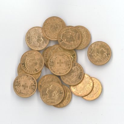 20 monnaies or : 20 FS Helvetica (1898 x...