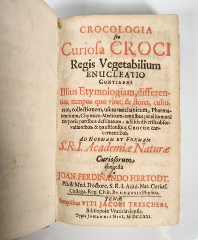 HERTODT (Johann Ferdinand). Crocologia seu...