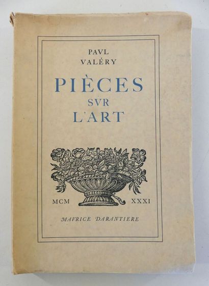 VALERY (Paul). Pièces sur l'art. Paris, Maurice...