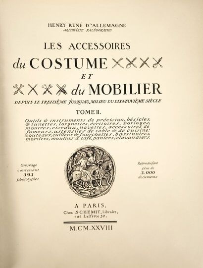 ALLEMAGNE (Henry-René d'). Les accessoires...