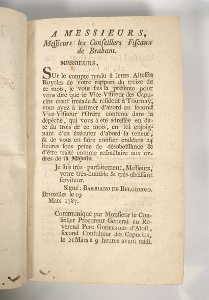 . Letter from Reverend Father Godefroid d'Alost,...