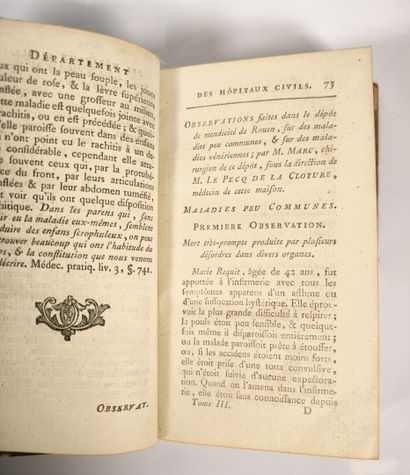 . Observations made in the department of...
