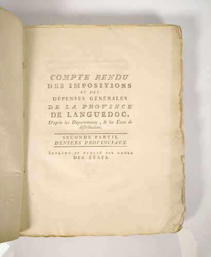 Languedoc. Compte rendu des impositions et...