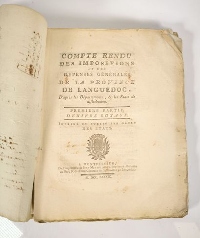 Languedoc. Compte rendu des impositions et...