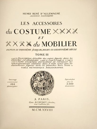 ALLEMAGNE (Henry-René d'). Les accessoires...