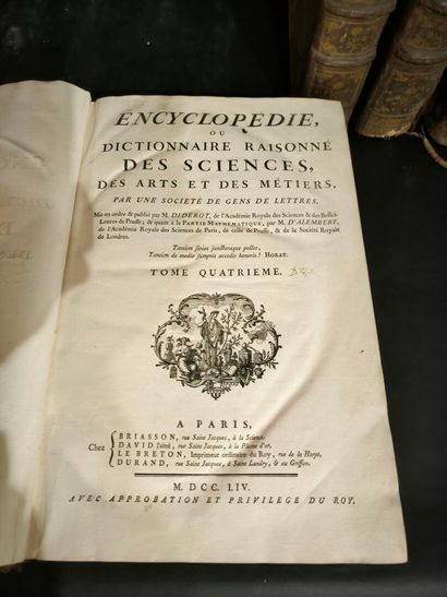 Encyclopedia. Set of 15 disparate in-folio...