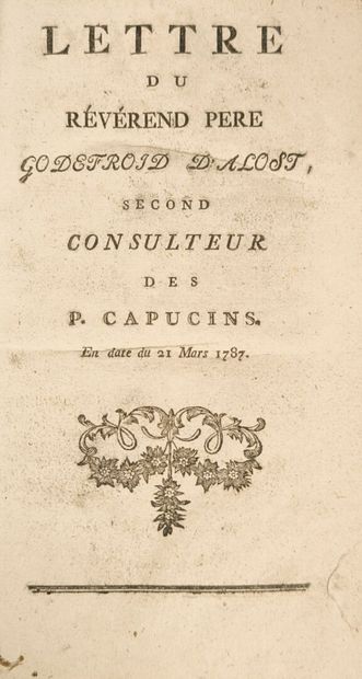 . Letter from Reverend Father Godefroid d'Alost,...