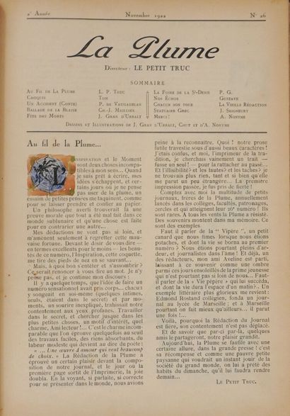 Dreux - LA PLUME, organ of the Godeau Conference....