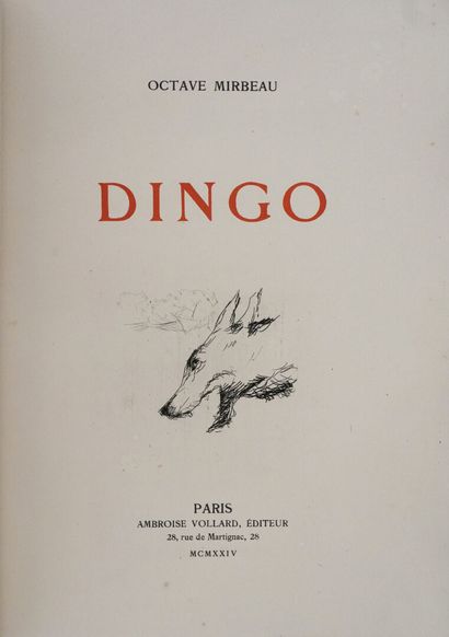 BONNARD (Pierre) & MIRBEAU (Octave). Dingo....