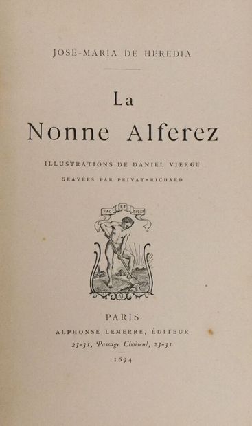 HEREDIA (José-Maria de). La Nonne Alferez....