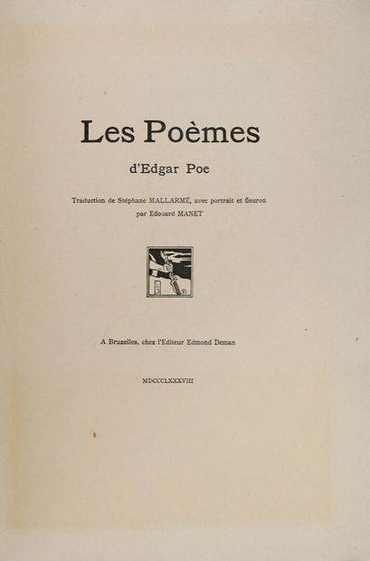 MANET (Édouard) & POE (Edgar Allan). Les...
