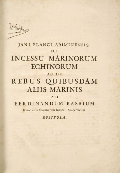 [BIANCHI (Giovanni)]. Jani Planci de incessu...
