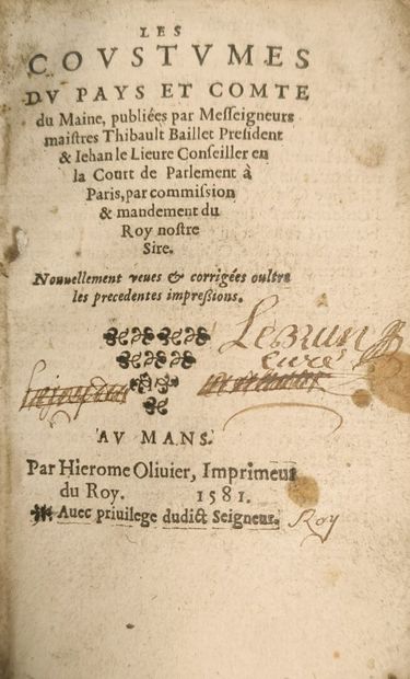BAILLET (Thibault) & LE LIEVRE (Jean). Les...