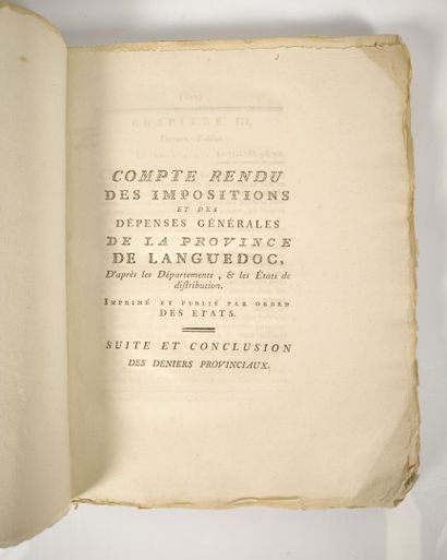 Languedoc. Compte rendu des impositions et...