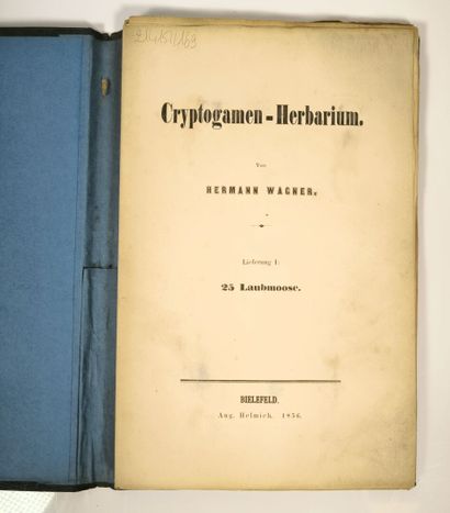 Herbarium - WAGNER (Hermann). Cryptogamen-Herbarium....