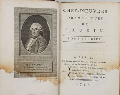 SAURIN (Bernard-Joseph). Dramatic masterpieces....