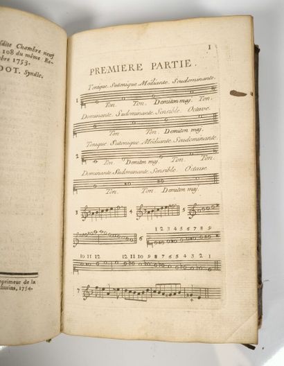 [Music - ALEMBERT (Jean Le Rond d'). Elémens...