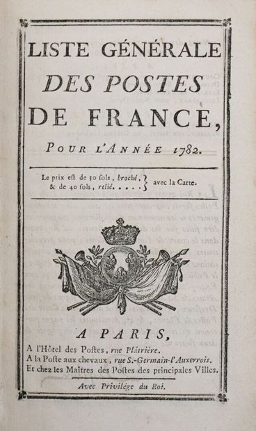 Livre de postes. Liste générale des postes...