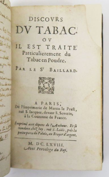 [PRADE (Jean Le Royer de)]. Discourse on...