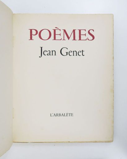 GENET (Jean). Miracle de la Rose. sl, L'Arbalète,...