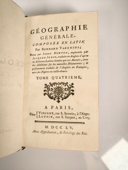 VARENIUS (Bernard). Géographie générale,...