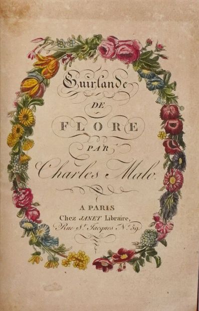 MALO (Charles). Guirlande de Flore. Paris,...