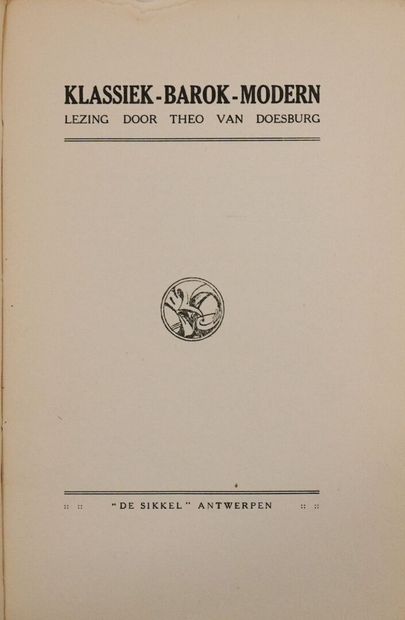 VAN DOESBURG (Theo). Klassiek - Barok - Modern....