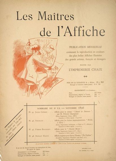 Maîtres de l'Affiche (Les). Set of 13 plates...
