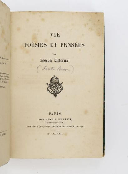 [SAINTE-BEUVE (Charles Augustin)]. Life,...