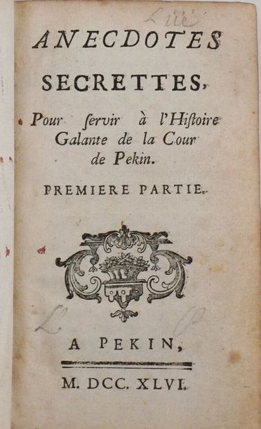 [LATTEIGNANT (Gabriel-Charles de). Anecdotes...