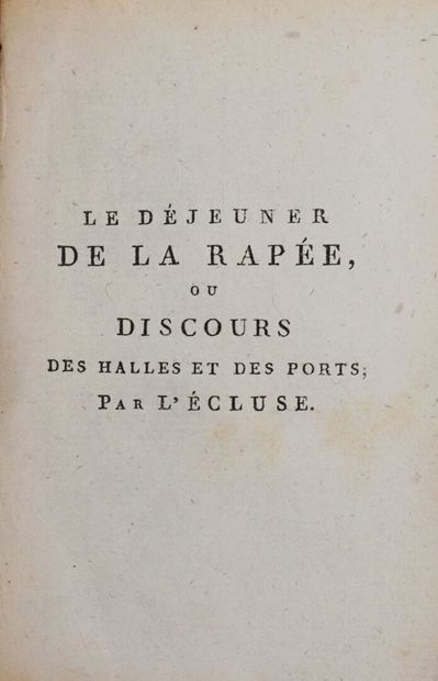VADÉ (Jean-Joseph) & L'ÉCLUSE (Louis de Thillay,...