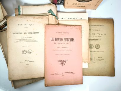 NUMISMATICS. Set of books and sales catalogs:...